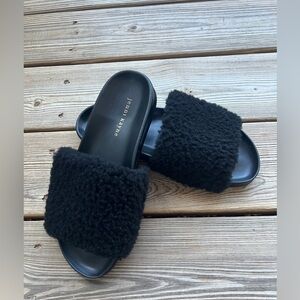 JENNI KAYNE Shearling Mule Black Women’s Slides Sz 41 US 11